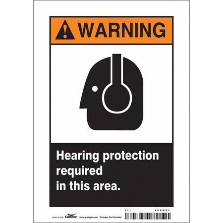 Condor Safety Sign, 10 in Height, 7 in Width, Vinyl, Horizontal Rectangle, English, 466H21 466H21
