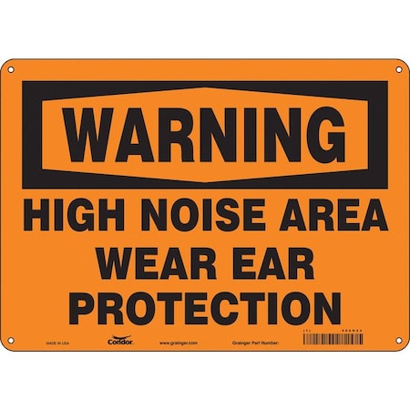 Condor Safety Sign, 10 in Height, 14 in Width, Aluminum, Horizontal Rectangle, English, 466H24 466H24