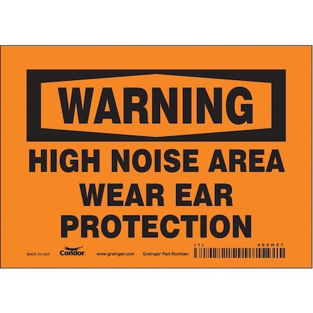 Condor Safety Sign, 5 in Height, 7 in Width, Vinyl, Horizontal Rectangle, English, 466H27 466H27