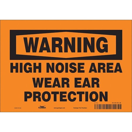 Condor Safety Sign, 7 in Height, 10 in Width, Vinyl, Vertical Rectangle, English, 466H28 466H28