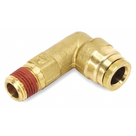 Parker Elbow, Brass, Push-Fit3/8in, MNPT1/4in QVS169PTCNSL-6-4