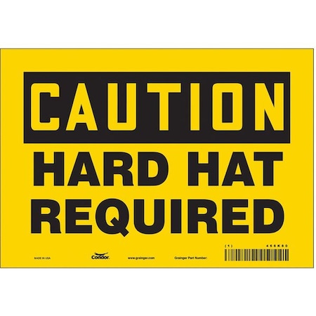 Condor Safety Sign, 7 in Height, 10 in Width, Vinyl, Vertical Rectangle, English, 466K80 466K80