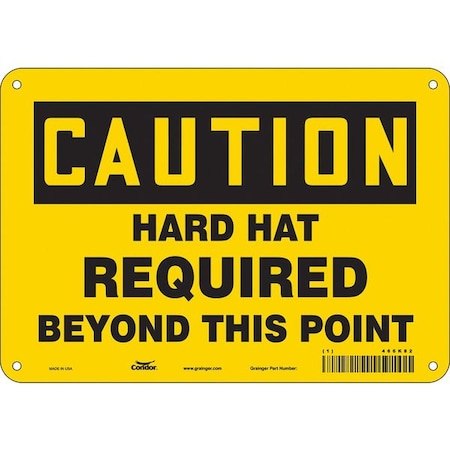 Condor Safety Sign, 7 in Height, 10 in Width, Aluminum, Vertical Rectangle, English, 466K82 466K82