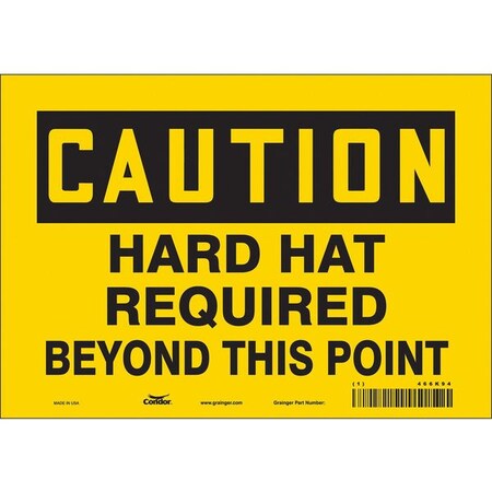 Condor Safety Sign, 7 in Height, 10 in Width, Vinyl, Vertical Rectangle, English, 466K94 466K94
