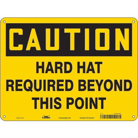 Condor Safety Sign, 18 in Height, 24 in Width, Polyethylene, Horizontal Rectangle, English 466K96