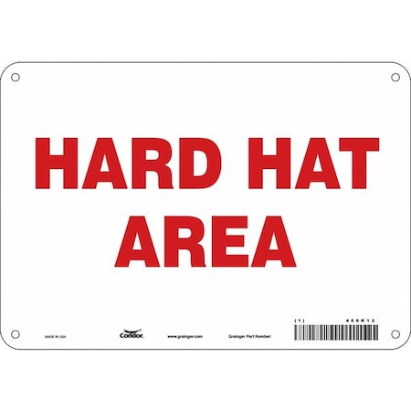 Condor Safety Sign, 7 in Height, 10 in Width, Polyethylene, Vertical Rectangle, English, 466K12 466K12