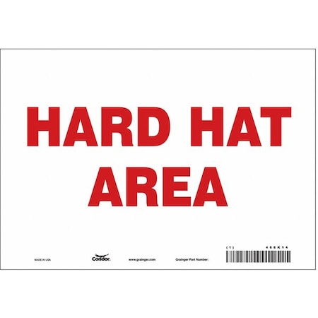 Condor Safety Sign, 7 in Height, 10 in Width, Vinyl, Vertical Rectangle, English, 466K14 466K14