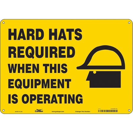 Condor Safety Sign, 10 in Height, 14 in Width, Aluminum, Horizontal Rectangle, English, 466K36 466K36