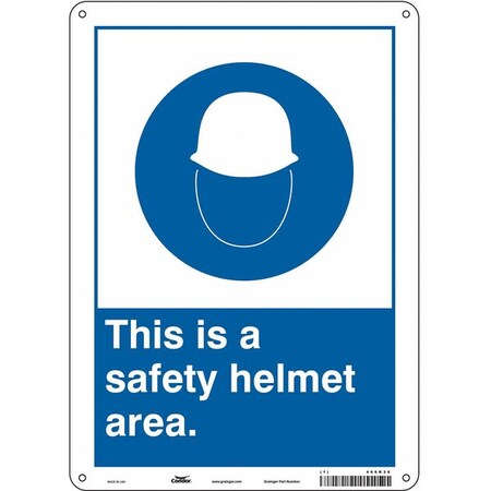 Condor Safety Sign, 14 in Height, 10 in Width, Polyethylene, Vertical Rectangle, English, 466K38 466K38
