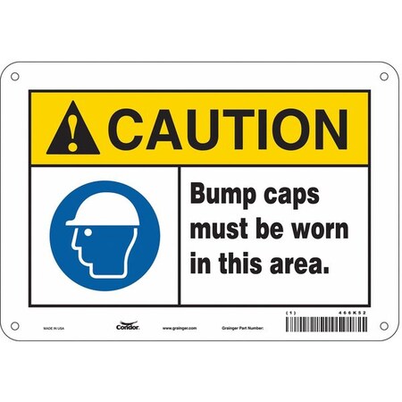 Condor Safety Sign, 7 in Height, 10 in Width, Polyethylene, Vertical Rectangle, English, 466K52 466K52