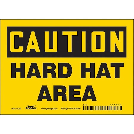 Condor Safety Sign, 5 in Height, 7 in Width, Vinyl, Horizontal Rectangle, English, 466K64 466K64