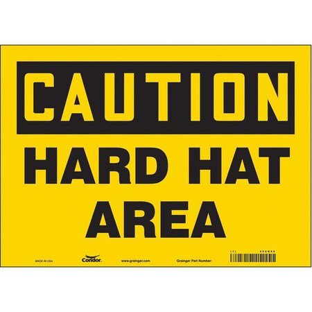 Condor Safety Sign, 10 in Height, 14 in Width, Vinyl, Horizontal Rectangle, English, 466K66 466K66