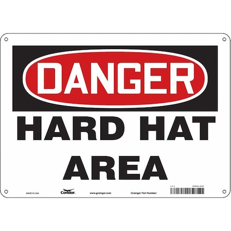 Condor Safety Sign, 10 in Height, 14 in Width, Aluminum, Horizontal Rectangle, English, 466L84 466L84