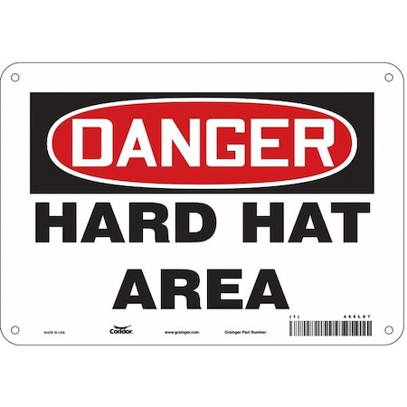 Condor Safety Sign, 7 in Height, 10 in Width, Polyethylene, Vertical Rectangle, English, 466L87 466L87