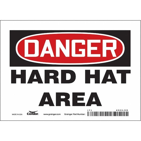 Condor Safety Sign, 5 in Height, 7 in Width, Vinyl, Horizontal Rectangle, English, 466L90 466L90