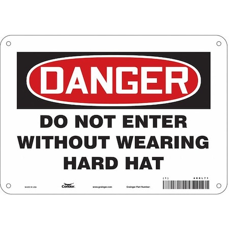 Condor Safety Sign, 7 in Height, 10 in Width, Aluminum, Vertical Rectangle, English, 466L71 466L71