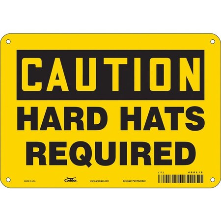 Condor Safety Sign, 7 in Height, 10 in Width, Polyethylene, Vertical Rectangle, English, 466L16 466L16