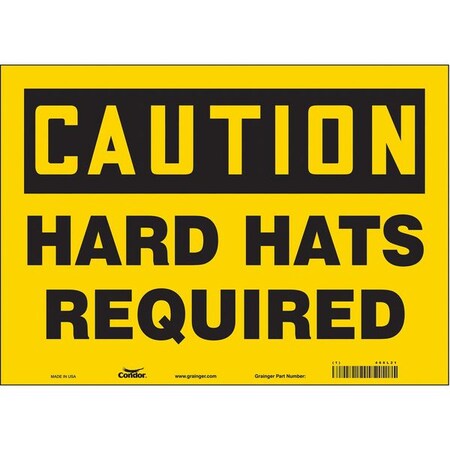 Condor Safety Sign, 10 in Height, 14 in Width, Vinyl, Horizontal Rectangle, English, 466L21 466L21