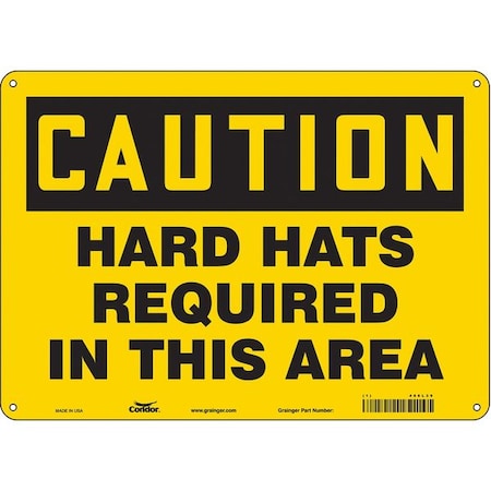 Condor Safety Sign, 10 in Height, 14 in Width, Polyethylene, Horizontal Rectangle, English, 466L39 466L39