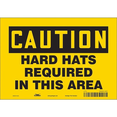 Condor Safety Sign, 7 in Height, 10 in Width, Vinyl, Vertical Rectangle, English, 466L42 466L42