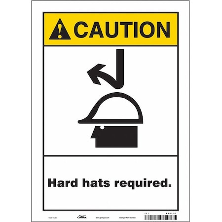 Condor Safety Sign, 14 in Height, 10 in Width, Vinyl, Vertical Rectangle, English, 466L51 466L51