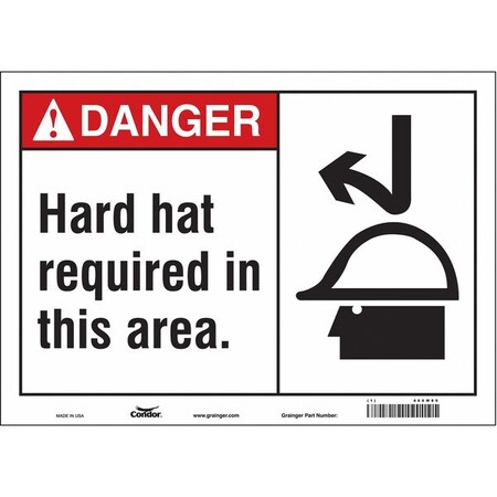 Condor Safety Sign, 10 in Height, 14 in Width, Vinyl, Horizontal Rectangle, English, 466M89 466M89