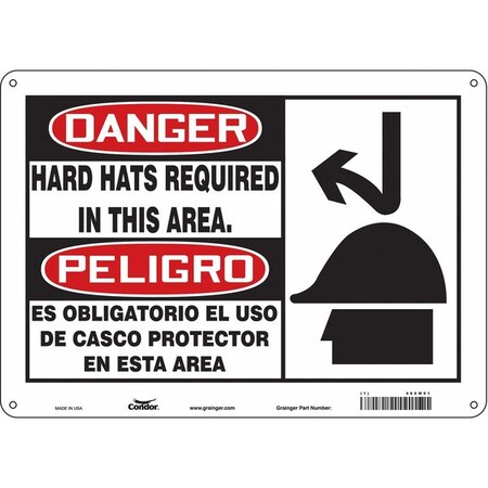 Condor Safety Sign, Personal Protection, 10" H, 466M91 466M91