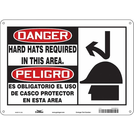 Condor Safety Sign, Personal Protection, 10" H, 466M93 466M93