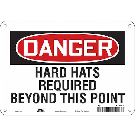 Condor Safety Sign, 7 in Height, 10 in Width, Aluminum, Vertical Rectangle, English, 466M71 466M71