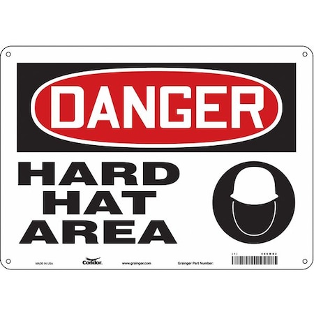 Condor Safety Sign, 10 in Height, 14 in Width, Aluminum, Horizontal Rectangle, English, 466M02 466M02