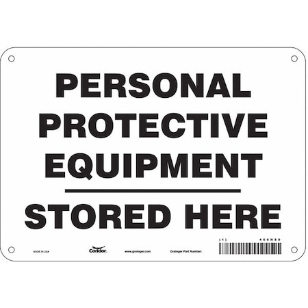 Condor Safety Sign, 7 in Height, 10 in Width, Polyethylene, Vertical Rectangle, English, 466N89 466N89