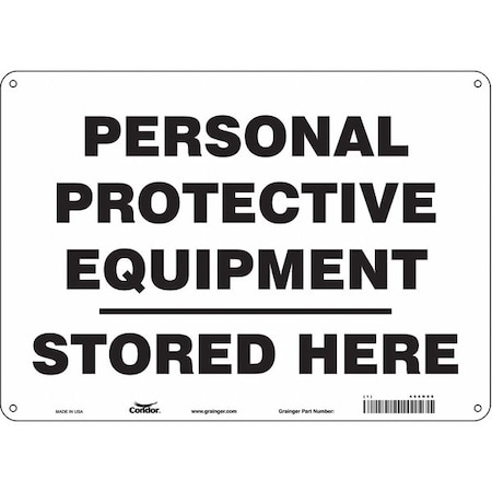 Condor Safety Sign, 10 in Height, 14 in Width, Polyethylene, Horizontal Rectangle, English, 466N90 466N90