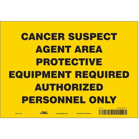 Condor Safety Sign, 7 in Height, 10 in Width, Vinyl, Vertical Rectangle, English, 466N97 466N97