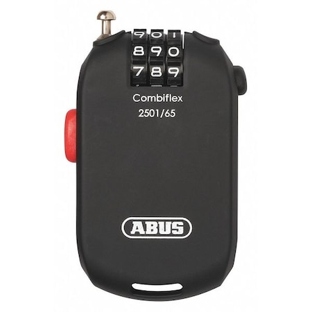 Abus Cable Lock, Combination Key Type, Plastic 95454