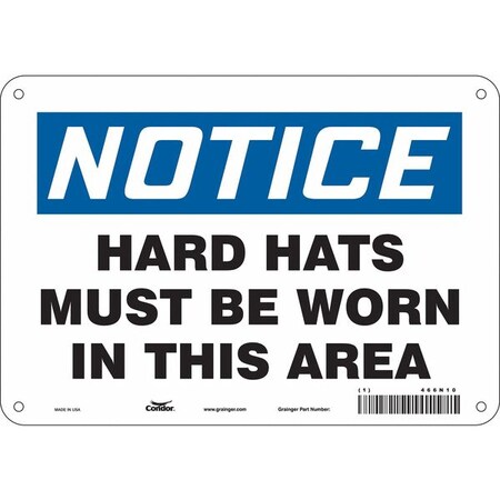 Condor Safety Sign, 7 in Height, 10 in Width, Aluminum, Vertical Rectangle, English, 466N10 466N10