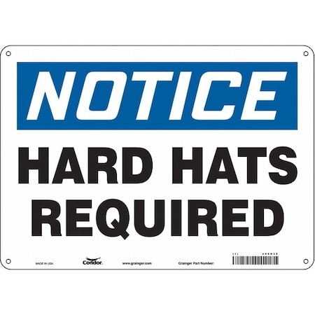 Condor Safety Sign, 10 in Height, 14 in Width, Polyethylene, Horizontal Rectangle, English, 466N32 466N32