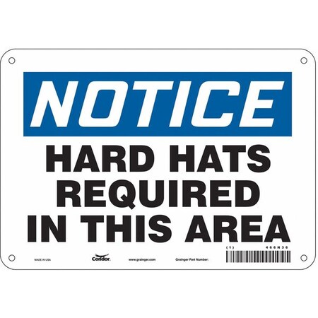 Condor Safety Sign, 7 in Height, 10 in Width, Aluminum, Vertical Rectangle, English, 466N36 466N36