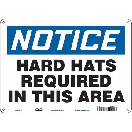 Condor Safety Sign, 10 in Height, 14 in Width, Aluminum, Horizontal Rectangle, English, 466N37 466N37