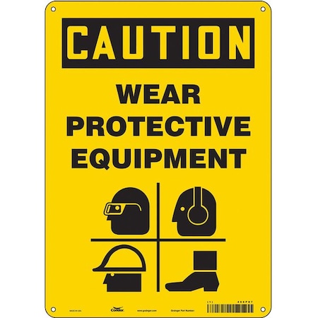 Condor Safety Sign, 14 in Height, 10 in Width, Aluminum, Vertical Rectangle, English, 466P87 466P87