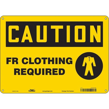 Condor Safety Sign, 10 in Height, 14 in Width, Aluminum, Horizontal Rectangle, English, 466P99 466P99