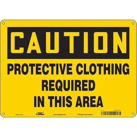 Condor Safety Sign, 10 in Height, 14 in Width, Aluminum, Horizontal Rectangle, English, 466P03 466P03