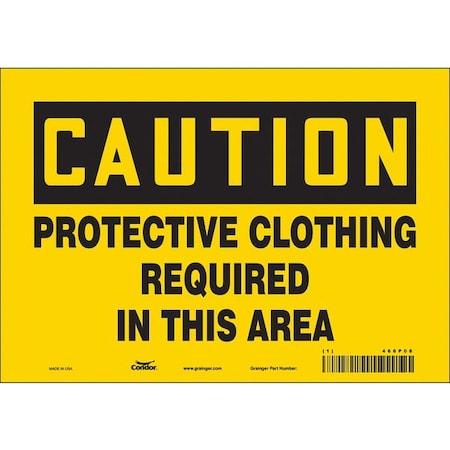 Condor Safety Sign, 7 in Height, 10 in Width, Vinyl, Vertical Rectangle, English, 466P08 466P08