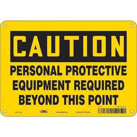 Condor Safety Sign, 7 in Height, 10 in Width, Polyethylene, Vertical Rectangle, English, 466P34 466P34
