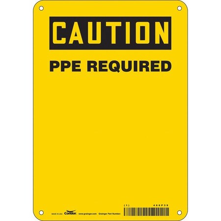 Condor Safety Sign, 10 in Height, 7 in Width, Aluminum, Horizontal Rectangle, English, 466P39 466P39