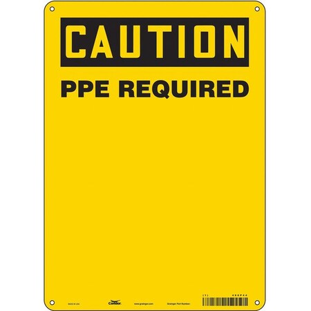 Condor Safety Sign, 14 in Height, 10 in Width, Polyethylene, Vertical Rectangle, English, 466P44 466P44