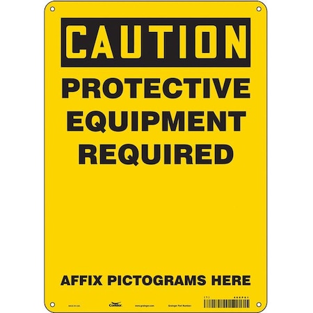 Condor Safety Sign, 14 in Height, 10 in Width, Aluminum, Vertical Rectangle, English, 466P61 466P61