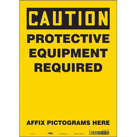 Condor Safety Sign, 14 in Height, 10 in Width, Vinyl, Vertical Rectangle, English, 466P67 466P67