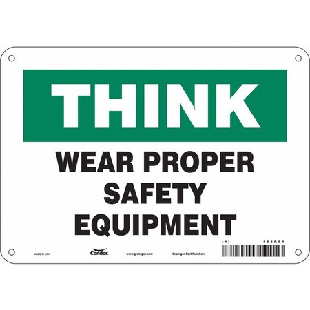 Condor Safety Sign, 7 in Height, 10 in Width, Aluminum, Vertical Rectangle, English, 466R94 466R94