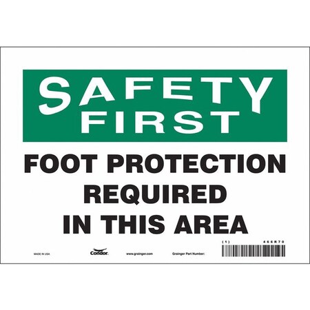 Condor Safety Sign, 7 in Height, 10 in Width, Vinyl, Vertical Rectangle, English, 466R70 466R70
