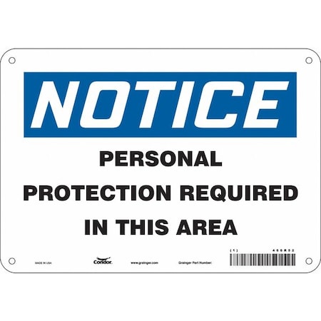 Condor Safety Sign, 7 in Height, 10 in Width, Aluminum, Vertical Rectangle, English, 466R52 466R52